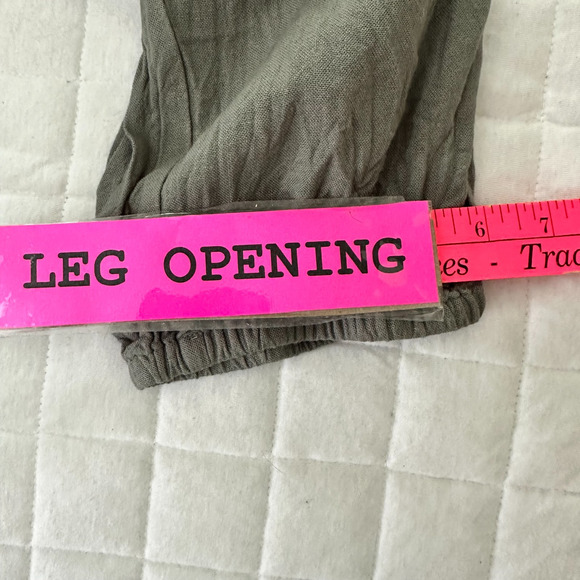 AMERICAN EAGLE Womens Jumpsuit Large Green Sleeveless Linen Blend Summer Casual - Picture 11 of 11